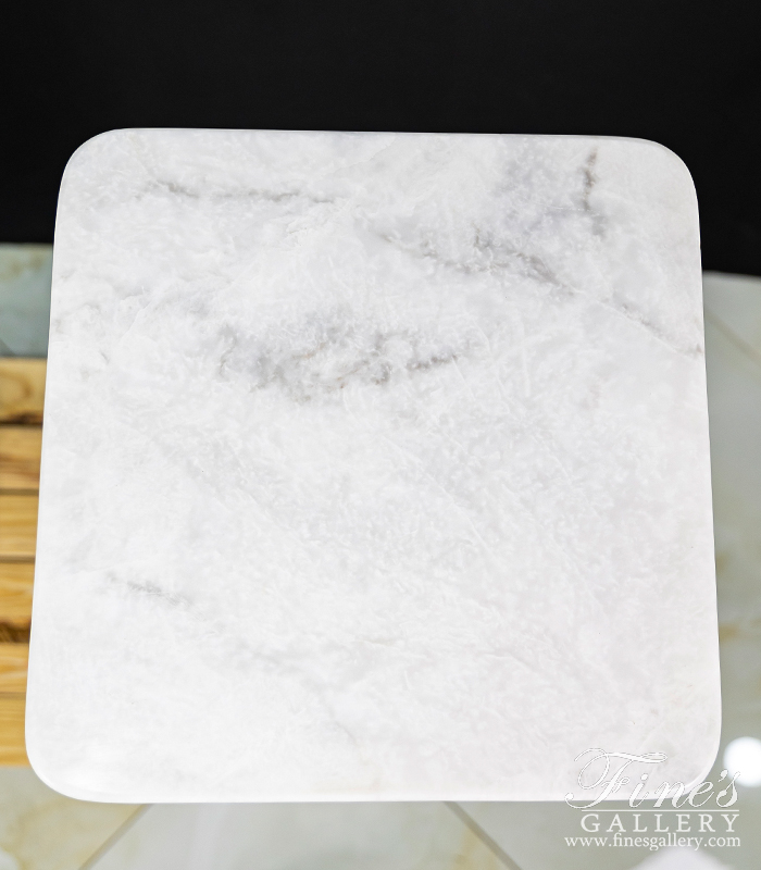 Marble Bases  - Classic White Marble Pedestal - MBS-261